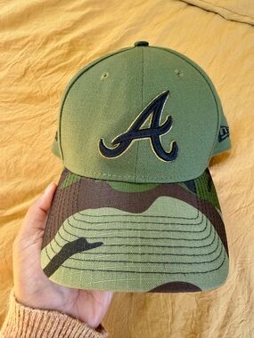New Era | Braves Olive Green Camouflage Baseball Hat